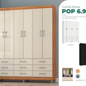 Guarda Roupa Pop 6.9 6 Portas